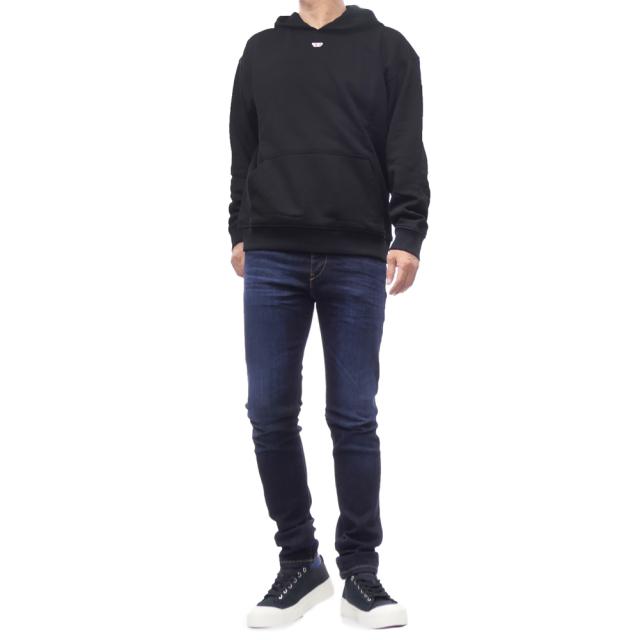 旧モデルセール！ DIESEL ディーゼル パーカー メンズ プルオーバー コットン 綿100％ A14909 0GEAD / S-BOXT-HOOD ブラック_1