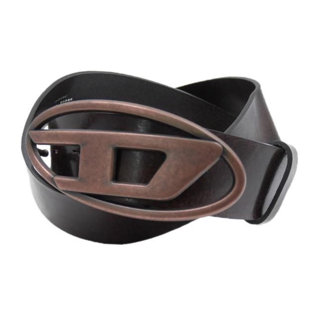 【セール 45％OFF！】DIESEL ディーゼル ユニセックスレザーベルト X08516 P6914 / B-1DR ダークブラウンの通販は