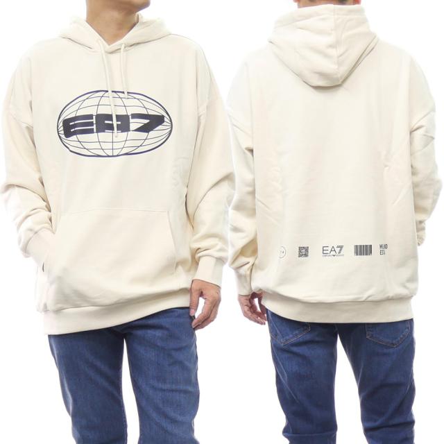 旧作お買い得セール！ EMPORIO ARMANI エンポリオアルマーニ EA7 パーカー メンズ プルオーバー 7M000014 AF10432 クリーム