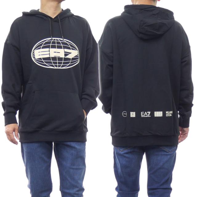 旧作お買い得セール！ EMPORIO ARMANI エンポリオアルマーニ EA7 パーカー メンズ プルオーバー 7M000014 AF10432 ブラック