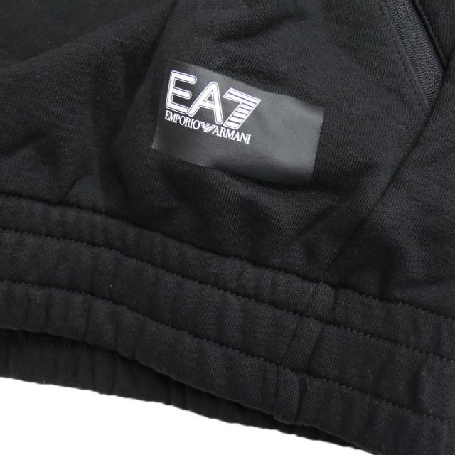 旧モデルセール！ EMPORIO ARMANI エンポリオアルマーニ EA7 パーカー メンズ プルオーバー コットン 綿100％ 6DPM09 PJOGZ ブラック×カモフラージュ柄_8