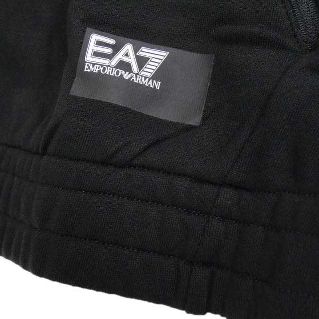 旧モデルセール！ EMPORIO ARMANI エンポリオアルマーニ EA7 パーカー メンズ プルオーバー コットン 綿100％ 6DPM09 PJOGZ ブラック×グリーン_8