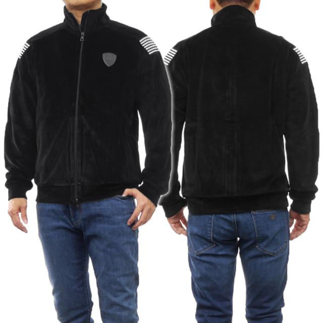 【セール 45％OFF！】EMPORIO ARMANI エンポリオアルマーニ EA7 メンズジップアップパーカー 6DPM54 PJLXZ ブラックの通販は