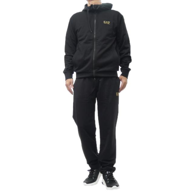 【セール 45％OFF！】EMPORIO ARMANI エンポリオアルマーニ EA7 メンズセットアップスウェット 8NPV62 PJVRZ ブラックの通販は