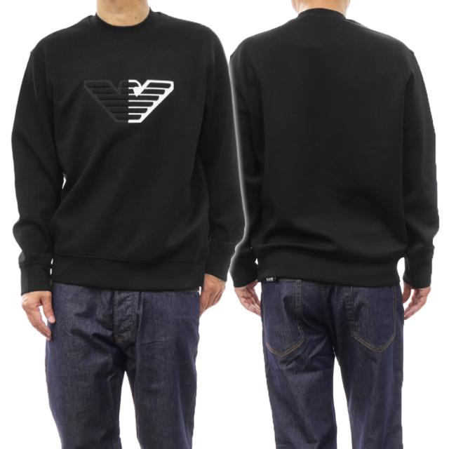 旧作お買い得セール！ EMPORIO ARMANI エンポリオアルマーニ トレーナー メンズ 6D1M76 1JHSZ ブラック