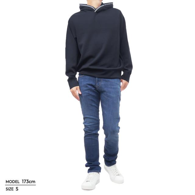 旧モデルセール！ EMPORIO ARMANI エンポリオアルマーニ パーカー メンズ プルオーバー 6D1M99 1JRRZ ネイビー_1