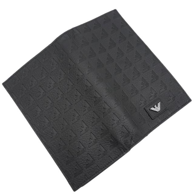 旧作お買い得セール！ EMPORIO ARMANI エンポリオアルマーニ 財布 メンズ 二つ折長財布（小銭入れ付き） Y4R624 YQ67I ブラック 旧作処分セール！ EMPORIO ARMANI エンポリオアルマーニ 財布 メンズ