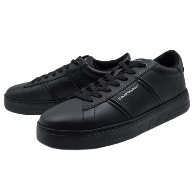 セール 50％OFF！EMPORIO ARMANI エンポリオアルマーニ メンズ スニーカー 靴 ローカット X4X570 XN840 ブラック