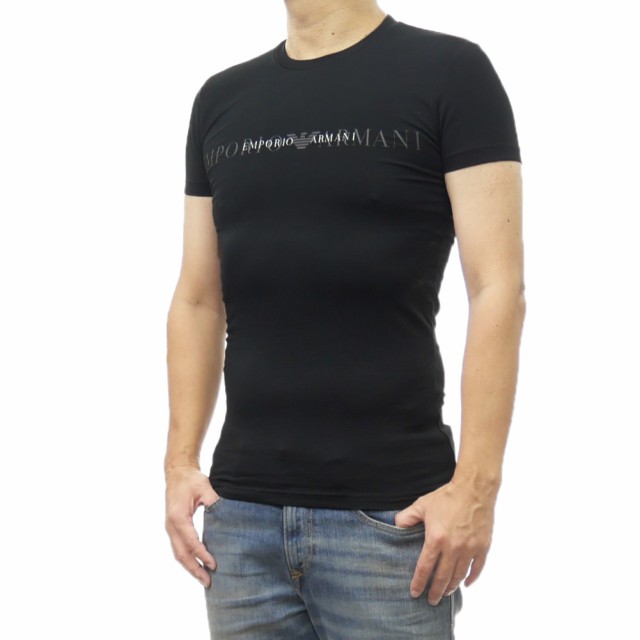 【セール 35％OFF！】EMPORIO ARMANI UNDERWEAR エンポリオアルマーニアンダーウェア メンズクルーネックTシャツ 111035 4F729 ブラックの通販は
