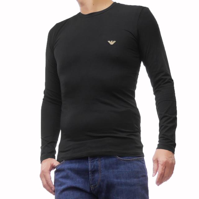 【セール 35％OFF！】EMPORIO ARMANI UNDERWEAR エンポリオアルマーニアンダーウェア メンズロングTシャツ 111023 4F512 ブラックの通販は 5,935円