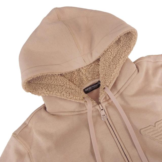 旧作お買い得セール！ EMPORIO ARMANI UNDERWEAR エンポリオアルマーニアンダーウェア パーカー レディース ジップアップ 164610 4F256 ピンク×ベージュ 旧作お買い得セール！ EMPORIO ARMANI UNDERWEAR エンポリオアルマーニ