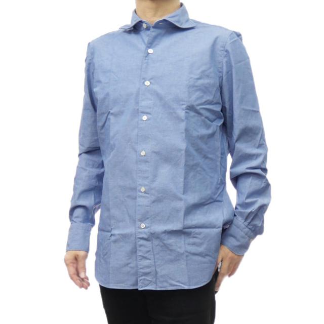 旧作お買い得セール！ FINAMORE フィナモレ カッタウェイシャツ メンズ コットン 綿100％ SIMONE / TOK105 012726 A4002C ブルー