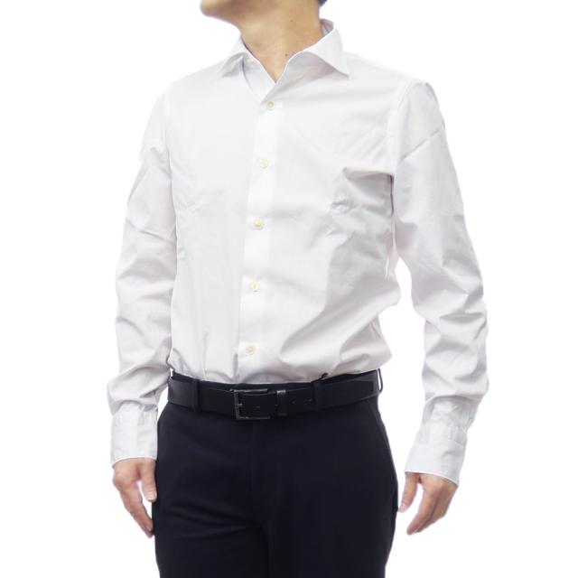【セール 40％OFF！】FINAMORE フィナモレ メンズカッタウェイシャツ LUIGI / MILANO 340010 C0617 ホワイトの通販は