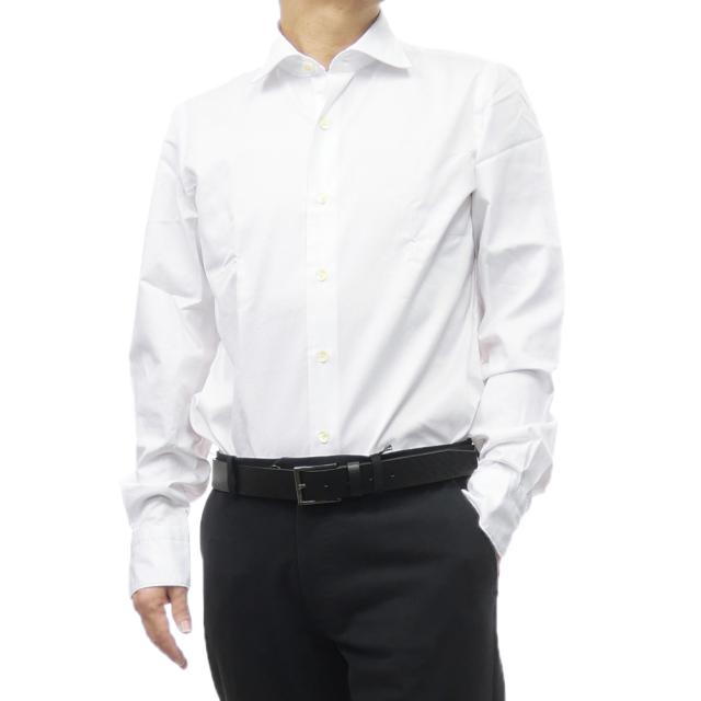 【セール 40％OFF！】FINAMORE フィナモレ メンズカッタウェイシャツ LUIGI / MIL58 460027 C0434 ホワイトの通販は