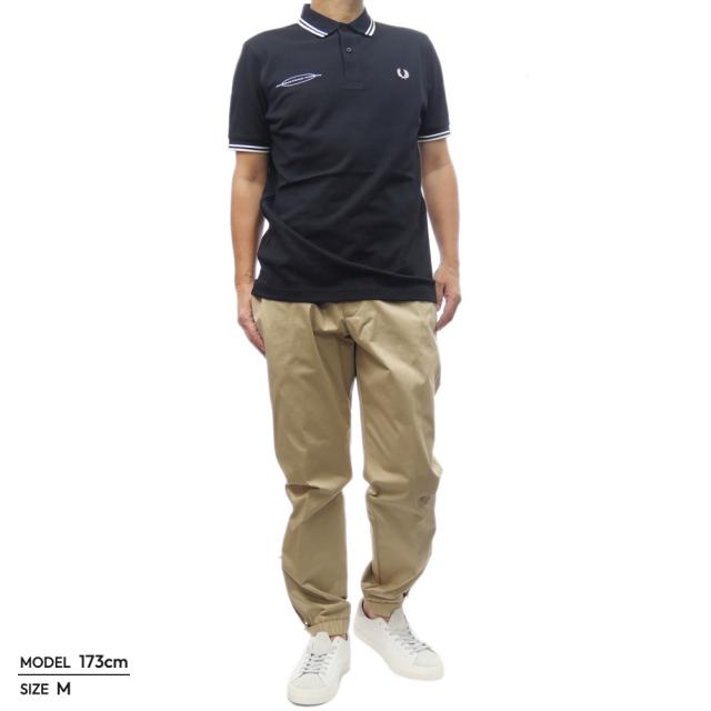 旧モデルセール！ FRED PERRY フレッドペリー ポロシャツ 半袖 メンズ 鹿の子 コットン 綿100％ M8565 / ADVANTAGE PERRY POLO SHIRT ブラック_1