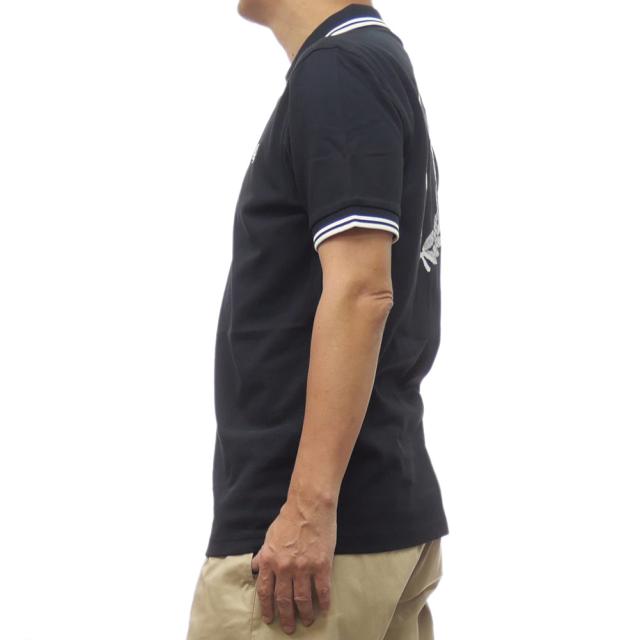 旧モデルセール！ FRED PERRY フレッドペリー ポロシャツ 半袖 メンズ 鹿の子 コットン 綿100％ M8565 / ADVANTAGE PERRY POLO SHIRT ブラック_2