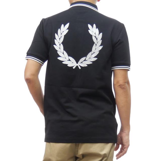 旧モデルセール！ FRED PERRY フレッドペリー ポロシャツ 半袖 メンズ 鹿の子 コットン 綿100％ M8565 / ADVANTAGE PERRY POLO SHIRT ブラック_3