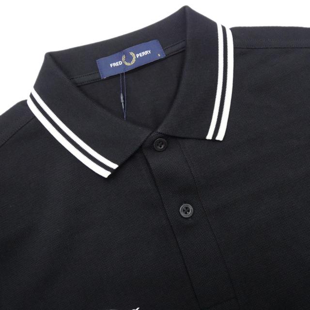 旧モデルセール！ FRED PERRY フレッドペリー ポロシャツ 半袖 メンズ 鹿の子 コットン 綿100％ M8565 / ADVANTAGE PERRY POLO SHIRT ブラック_5