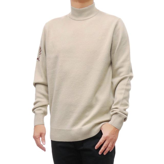 【セール 35％OFF！】FRED PERRY フレッドペリー メンズモックネックニット/セーター K8530 / LAUREL WREATH MOCK NECK JUMPER ベージュの通販は 15,111円