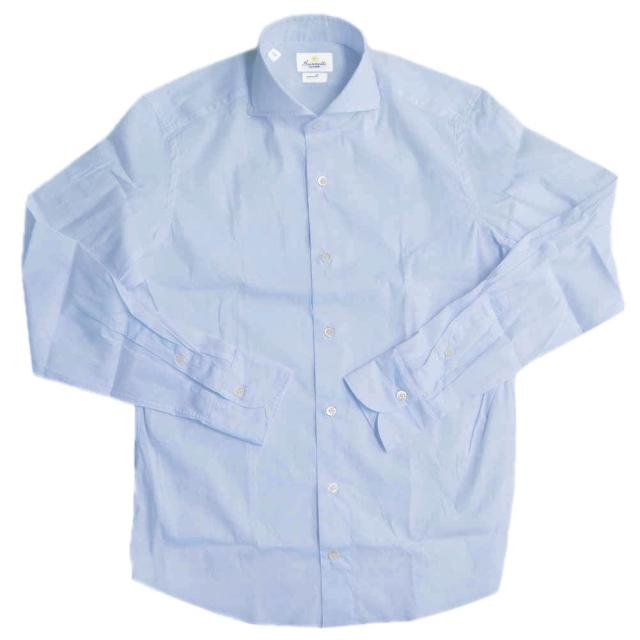 旧モデルセール！ GIANNETTO ジャンネット カッタウェイシャツ メンズ AC999 / VINCI FIT WASH ライトブルー_4