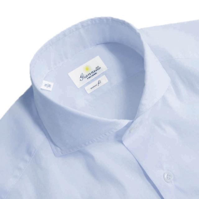旧モデルセール！ GIANNETTO ジャンネット カッタウェイシャツ メンズ AC999 / VINCI FIT WASH ライトブルー_5