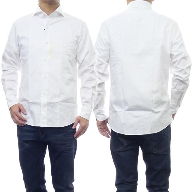 旧作お買い得セール！ GIANNETTO ジャンネット カッタウェイシャツ メンズ コットン 綿100％ AC108 / VINCI FIT WASH ホワイト