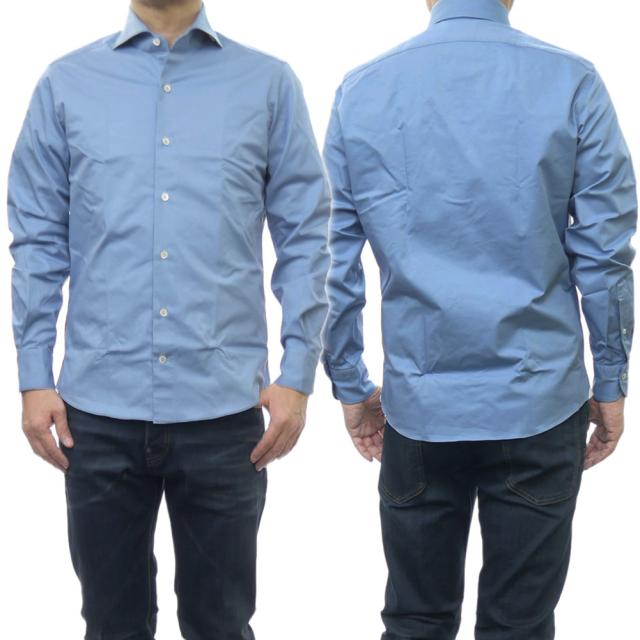 旧作お買い得セール！ GIANNETTO ジャンネット カッタウェイシャツ メンズ 42330 / VINCI FIT WASH ブルー