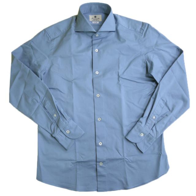 旧モデルセール！ GIANNETTO ジャンネット カッタウェイシャツ メンズ 42330 / VINCI FIT WASH ブルー_1