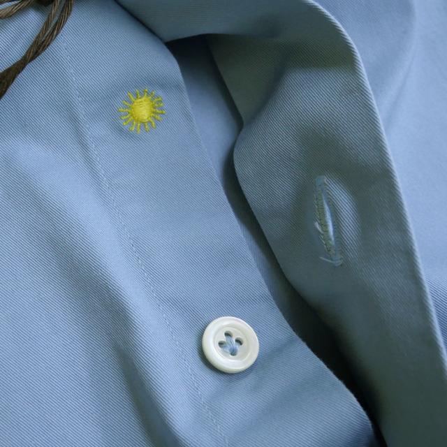 旧モデルセール！ GIANNETTO ジャンネット カッタウェイシャツ メンズ 42330 / VINCI FIT WASH ブルー_3