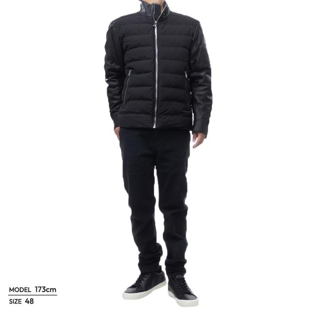 旧作お買い得セール！ HUGO BOSS ヒューゴボス ブルゾン メンズ 中綿レザーブルゾン 50518724 10261940 / C-Mersino ブラック 旧作お買い得セール！ HUGO BOSS ヒューゴボス ブルゾン メンズ 中綿