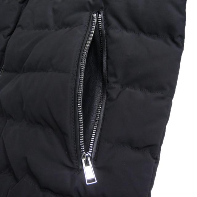 【セール 50％OFF！】HUGO BOSS ヒューゴボス メンズ中綿レザーブルゾン 50518724 10261940 / C-Mersino ブラックの通販は