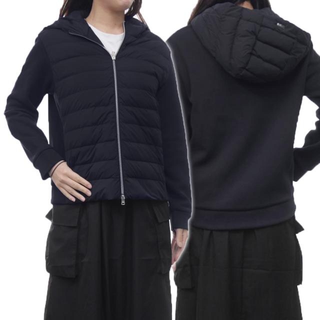 旧作お買い得セール！ HERNO ヘルノ ブルゾン レディース ダウンブルゾン JP00005DR 50073 ダークネイビー