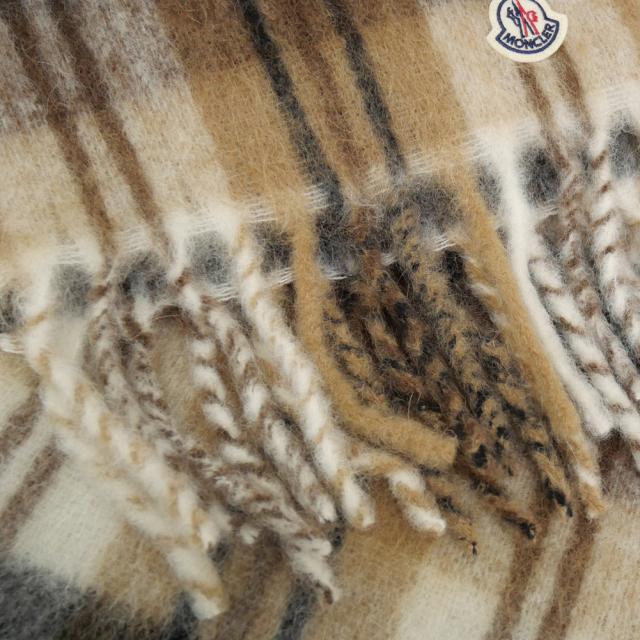 旧モデルセール！ MONCLER モンクレール マフラー メンズ 3C00010 0U410 / SCIARF ベージュ系マルチカラー_3