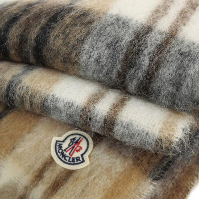 旧モデルセール！ MONCLER モンクレール マフラー メンズ 3C00010 0U410 / SCIARF ベージュ系マルチカラー_4