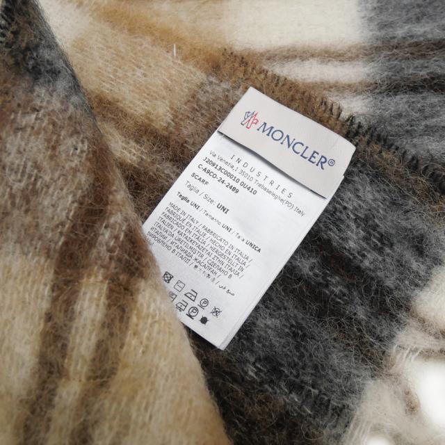 旧モデルセール！ MONCLER モンクレール マフラー メンズ 3C00010 0U410 / SCIARF ベージュ系マルチカラー_5