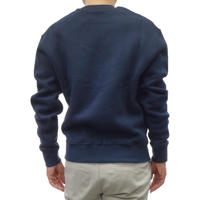 旧モデルセール！ MAISON KITSUNE メゾンキツネ トレーナー メンズ コットン 綿100％ 裏起毛 MM00308KM0307 /OUTDOOR PROFILE FOX COMFORT SWEATSHIRT ネイビー_3