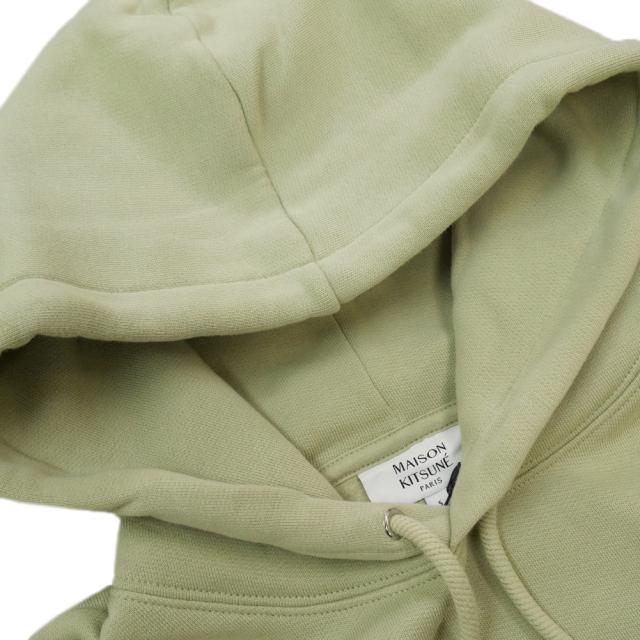 旧モデルセール！ MAISON KITSUNE メゾンキツネ パーカー メンズ 裏起毛プルオーバー コットン 綿100％ MM00713KM0307 / BOLD FOX HEAD PATCH COMFORT HOODIE アッシュグリーン_5