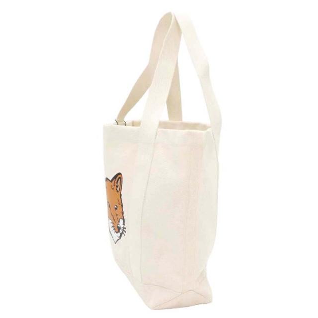 旧作お買い得セール！ MAISON KITSUNE メゾンキツネ バッグ メンズ コットン 綿100％ トートバッグ LW05101 WW0050 / FOX HEAD TOTE BAG オフホワイト 定番人気商品 旧作お買い得セール！ MAISON KITSUNE メゾンキツネ バッグ メンズ