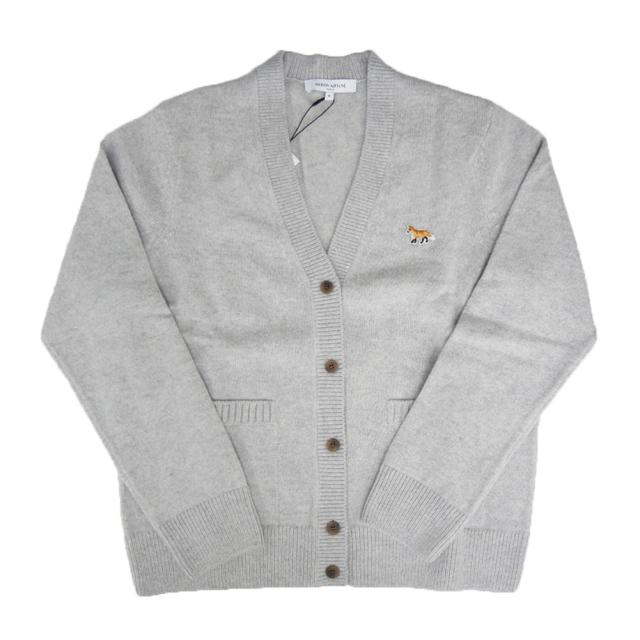 旧モデルセール！ MAISON KITSUNE メゾンキツネ カーディガン レディース LW00507KT1006 / BABY FOX PATCH BOXY CARDIGAN グレー_1