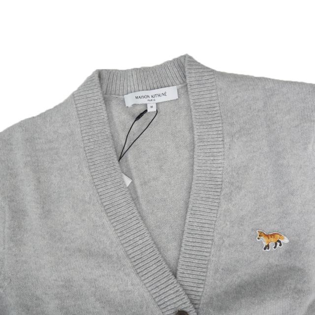 旧モデルセール！ MAISON KITSUNE メゾンキツネ カーディガン レディース LW00507KT1006 / BABY FOX PATCH BOXY CARDIGAN グレー_2