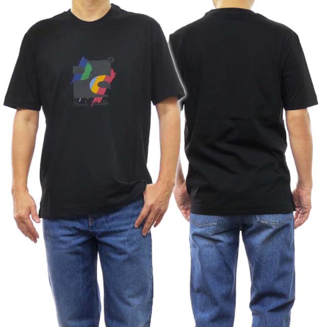 旧作お買い得セール！ PS PAUL SMITH ポールスミス Tシャツ メンズ 半袖 クルーネック コットン 綿100％ M2R 675Y NP4684 ブラック