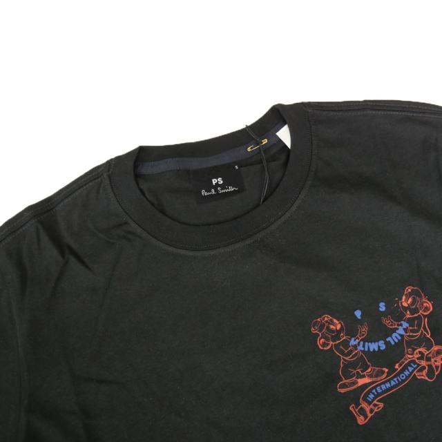 旧作お買い得セール！ PS PAUL SMITH ポールスミス Tシャツ メンズ 半袖 クルーネック コットン 綿100％ M2R 011R NP4696 ブラック 旧作お買い得セール！ PS PAUL SMITH ポールスミス Tシャツ メンズ