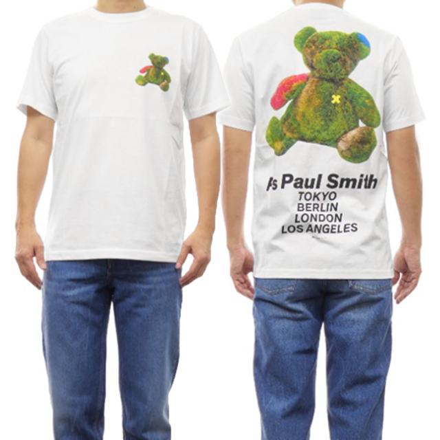 旧作お買い得セール！ PS PAUL SMITH ポールスミス Tシャツ メンズ 半袖 クルーネック コットン 綿100％ M2R 011R NP4694 ホワイト