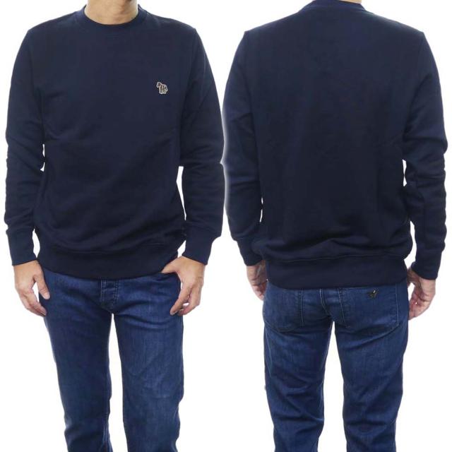 旧作お買い得セール！ PS PAUL SMITH ポールスミス トレーナー メンズ コットン 綿100％ M2R 027R KZEBRA ダークネイビー 定番人気商品