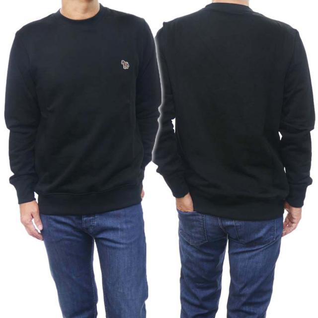旧作お買い得セール！ PS PAUL SMITH ポールスミス トレーナー メンズ コットン 綿100％ M2R 027R KZEBRA ブラック 定番人気商品