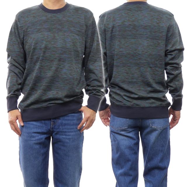 旧作お買い得セール！ PS PAUL SMITH ポールスミス トレーナー メンズ クルーネック M2R 668U N22131 グリーン系マルチカラー