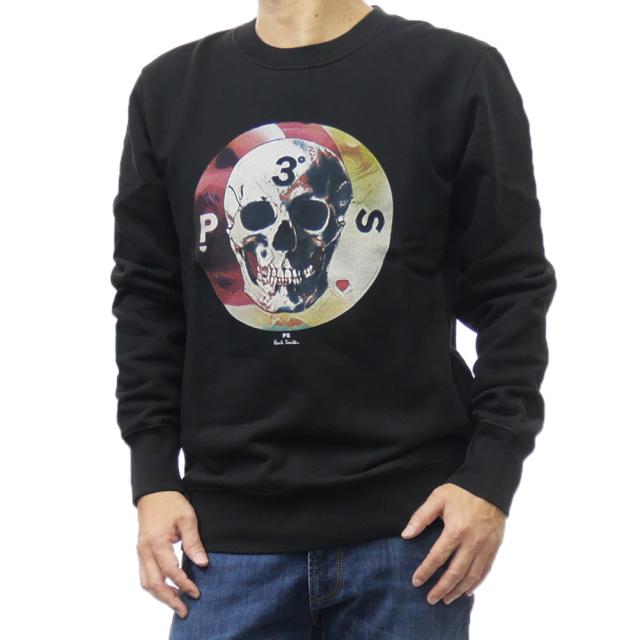 旧作お買い得セール！ PS PAUL SMITH ポールスミス トレーナー メンズ コットン 綿100％ M2R 027R NP4800 ブラック