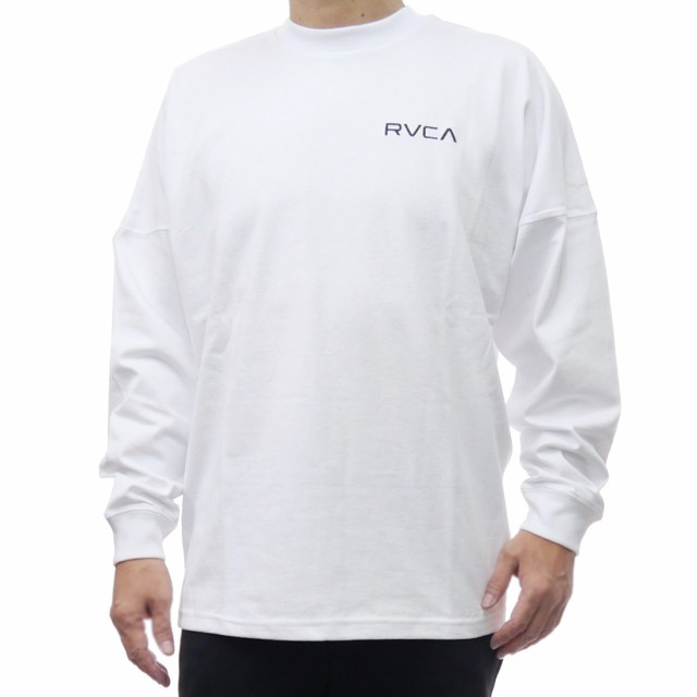 【セール 25％OFF！】RVCA ルーカ メンズクルーネックロングTシャツ BE042-060 / PATCH BALANCE LT ホワイトの通販は