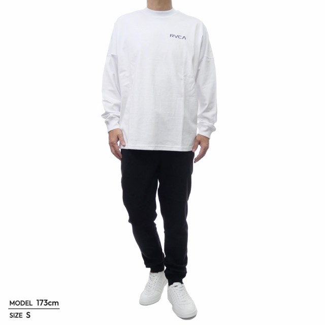 【セール 25％OFF！】RVCA ルーカ メンズクルーネックロングTシャツ BE042-060 / PATCH BALANCE LT ホワイトの通販は