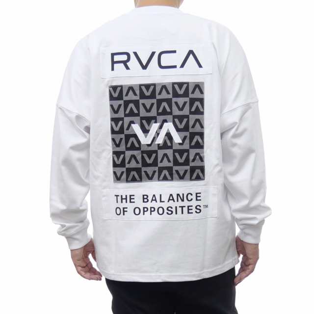 【セール 25％OFF！】RVCA ルーカ メンズクルーネックロングTシャツ BE042-060 / PATCH BALANCE LT ホワイトの通販は